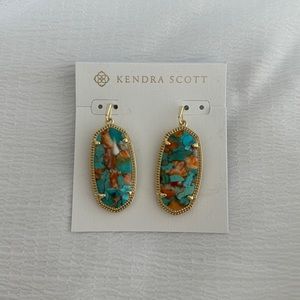 Kendra Scott Elle gold earrings NWT